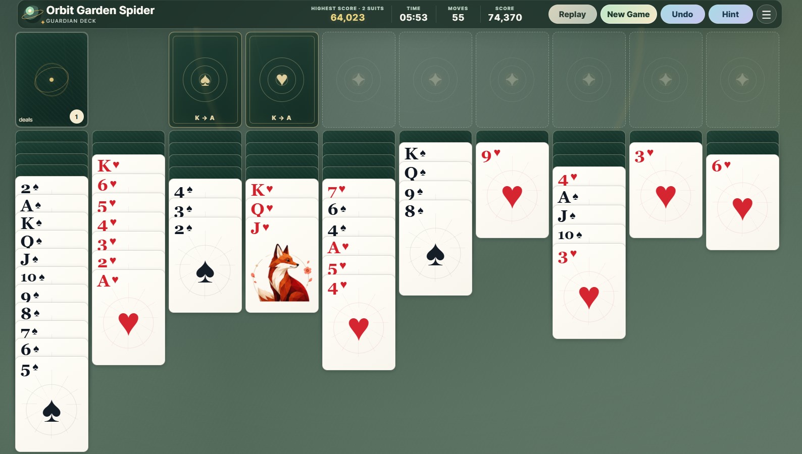 Screenshot 4 for Orbit Garden Spider Solitaire