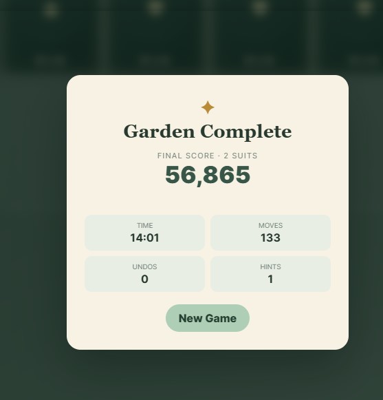 Screenshot 5 for Orbit Garden Spider Solitaire