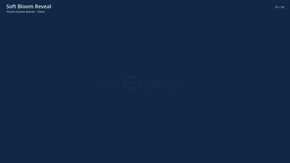 IntroForge effects using the Flunch Games banner