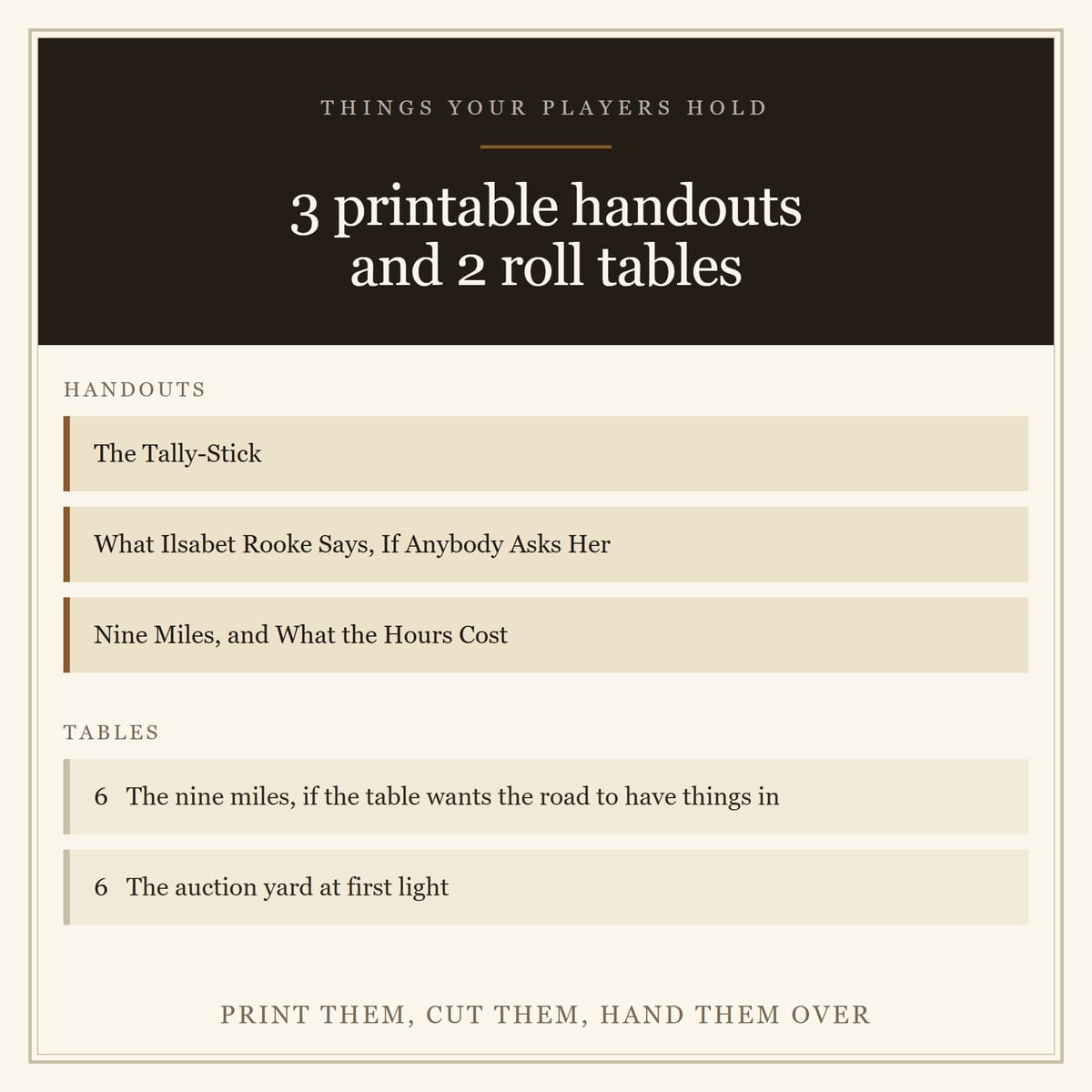 Screenshot 2 for Nine Miles — a free 5e-compatible one-shot