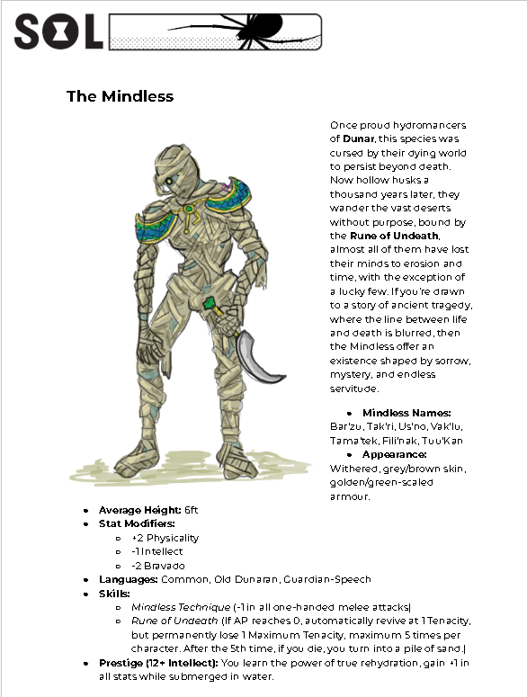Screenshot 4 for SOL, The Sci-Fi/Fantasy Exploration TTRPG!