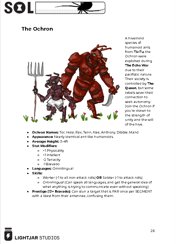Screenshot 2 for SOL, The Sci-Fi/Fantasy Exploration TTRPG!