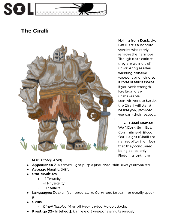 Screenshot 5 for SOL, The Sci-Fi/Fantasy Exploration TTRPG!