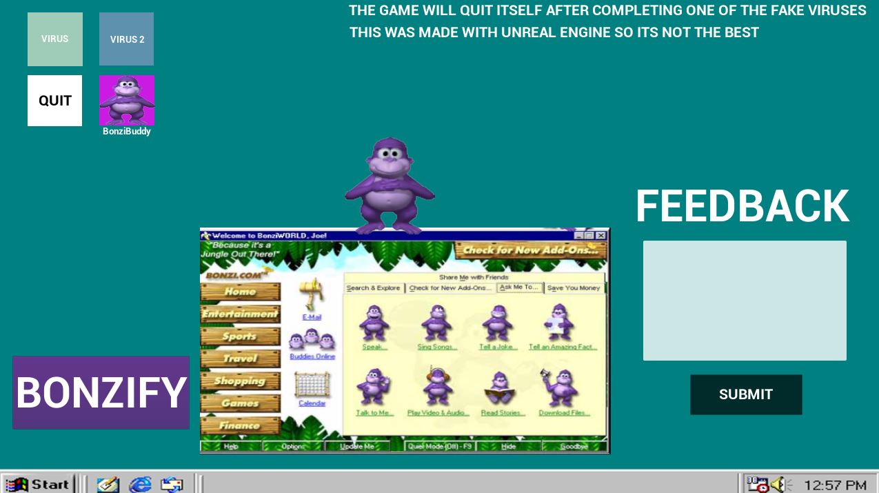 Bonzi using Windows 98 