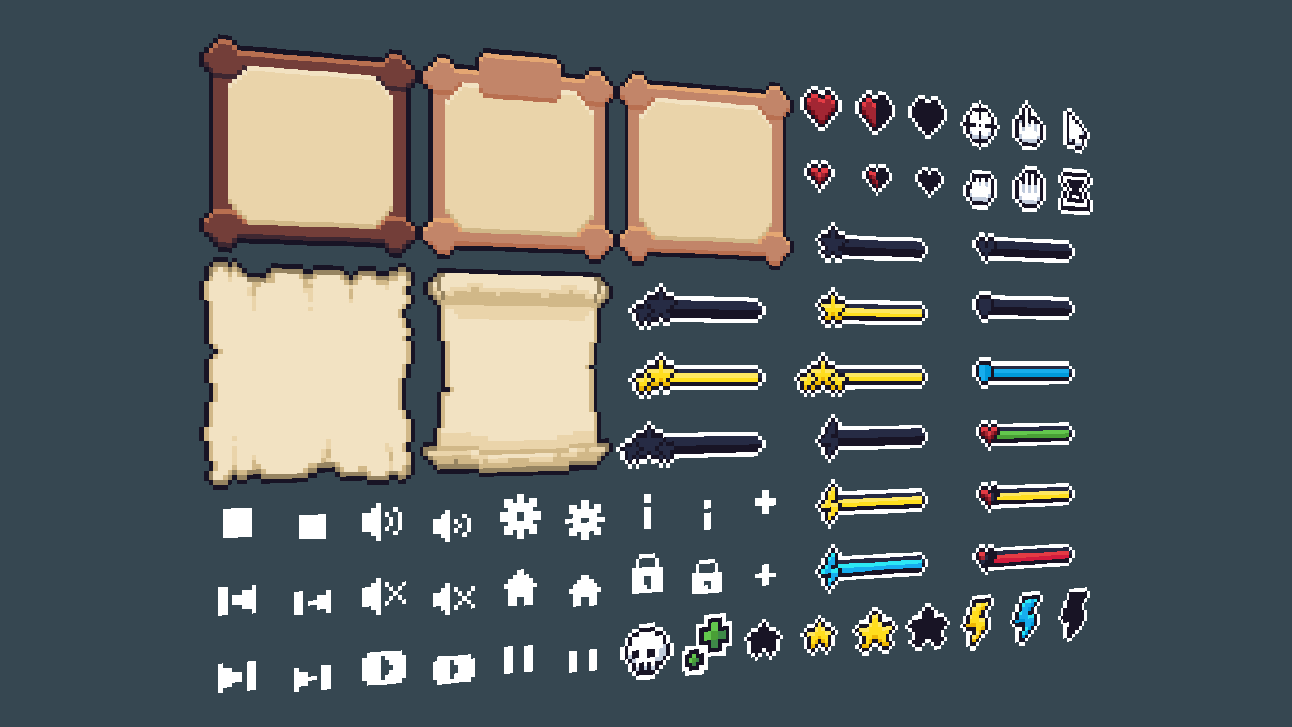 Devlog: New Pixel Art User Interface Asset Pack Released! - User ...