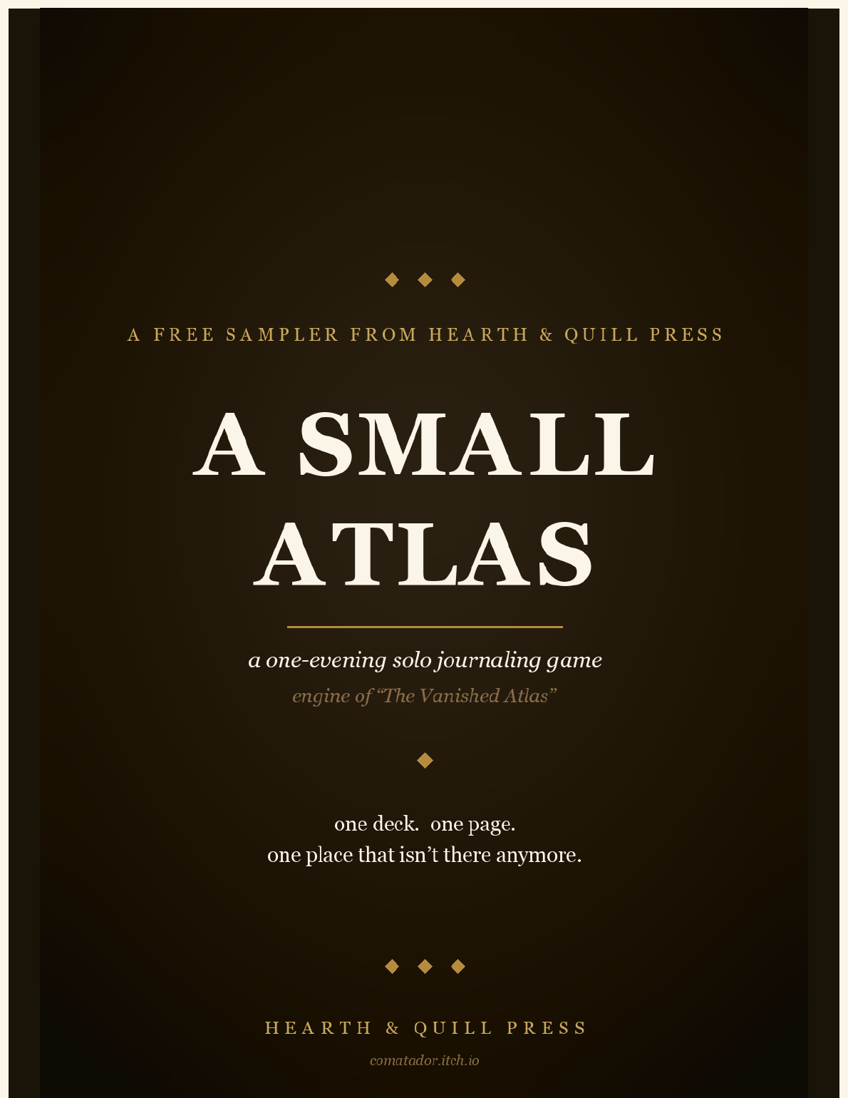 Screenshot 2 for A Small Atlas — A Free One-Evening Solo Journaling Game