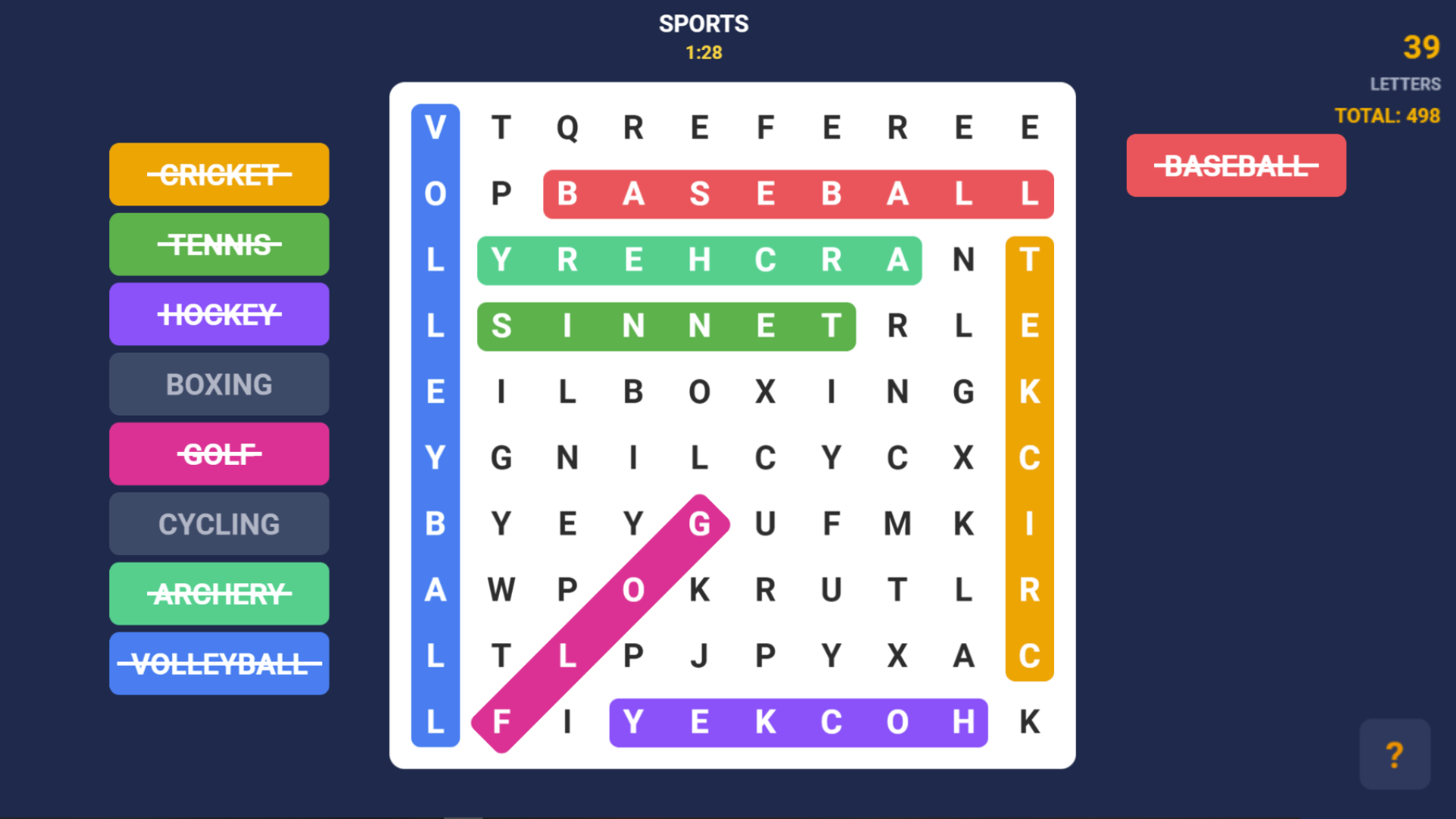 Screenshot 2 for Word Search (GDevelop Template)