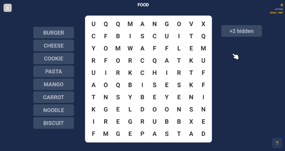 Screenshot 5 for Word Search (GDevelop Template)