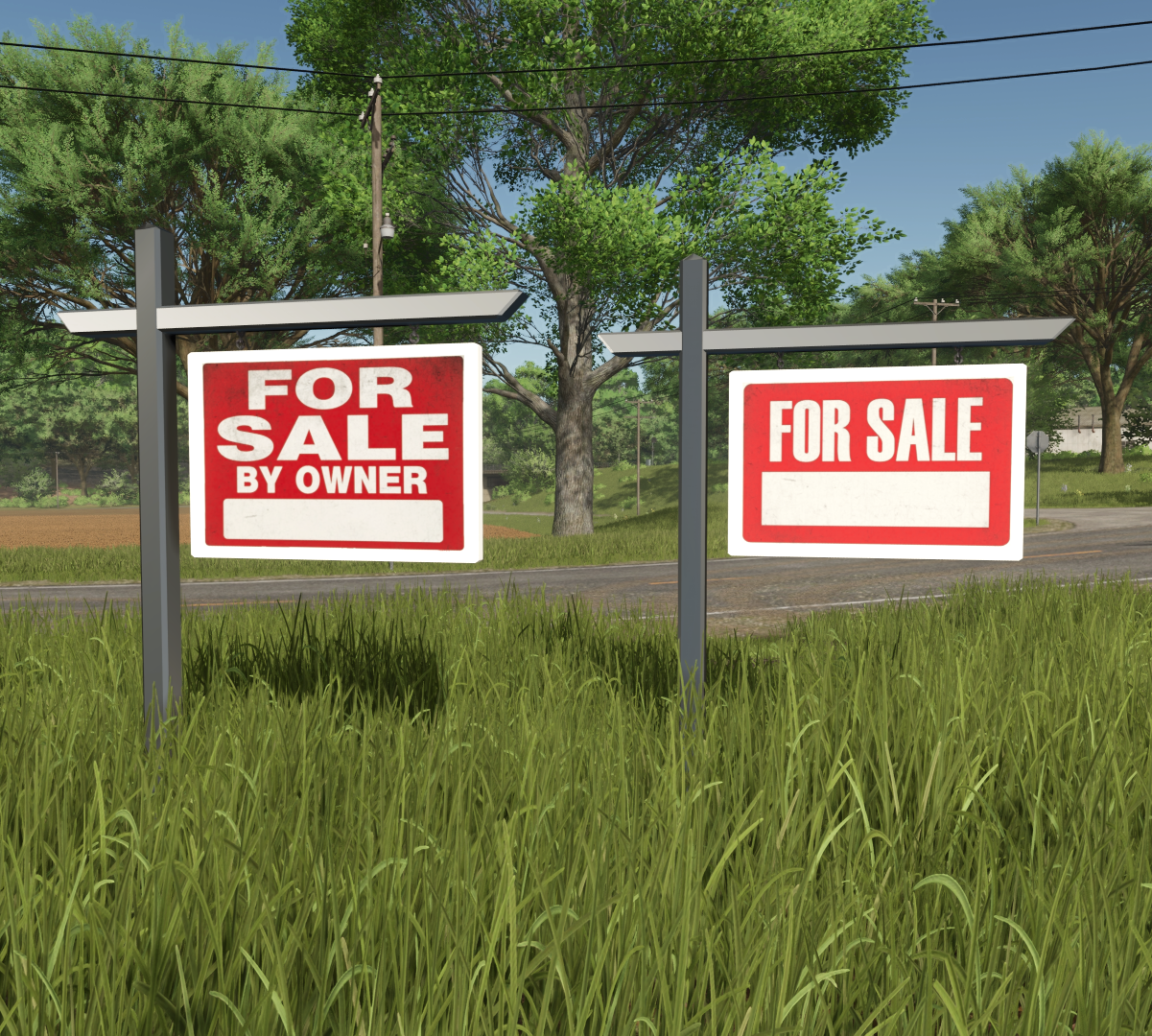 Screenshot 5 for FS25 Rent-Sale US sign pack