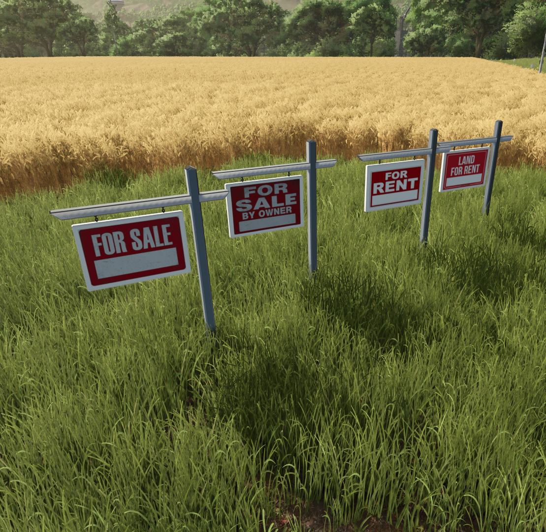 Screenshot 4 for FS25 Rent-Sale US sign pack