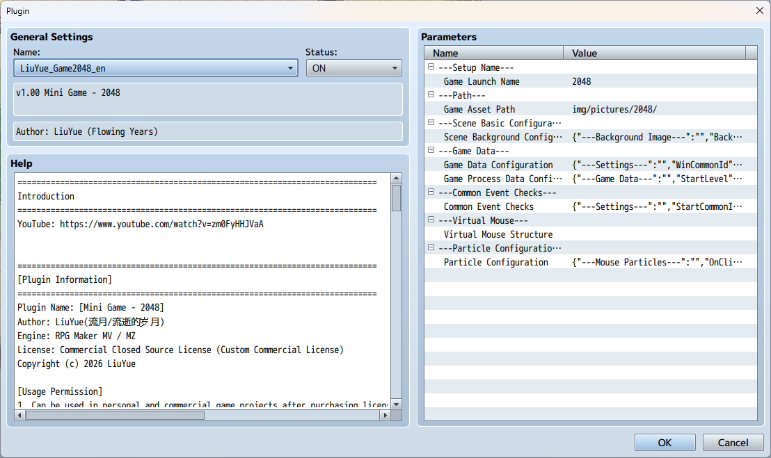 Screenshot 6 for [LiuYue] 2048 Plugin - RPG Maker MV/MZ MiniGame