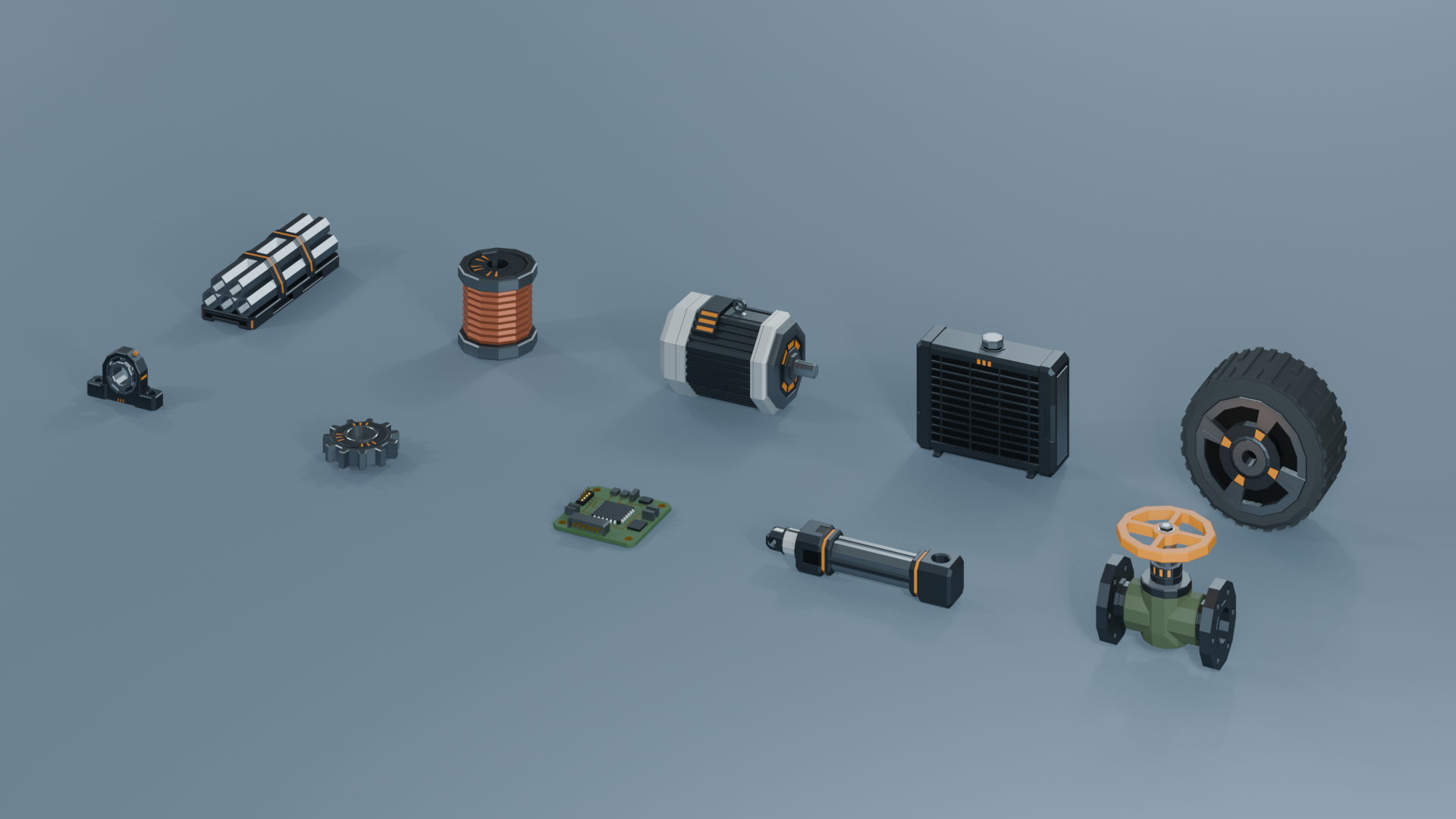 I-004 Industrial Components Pack – Release Devlog - Low Poly Sci-Fi ...