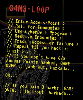 Screenshot 3 for JACK-IN, BARKADA! - Mini Solo Cyberpunk Hacking Game + A CY_BORG Supplement