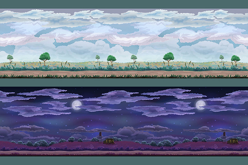 Sky Game 2D Backgrounds by Free Game Assets (GUI, Sprite, Tilesets)