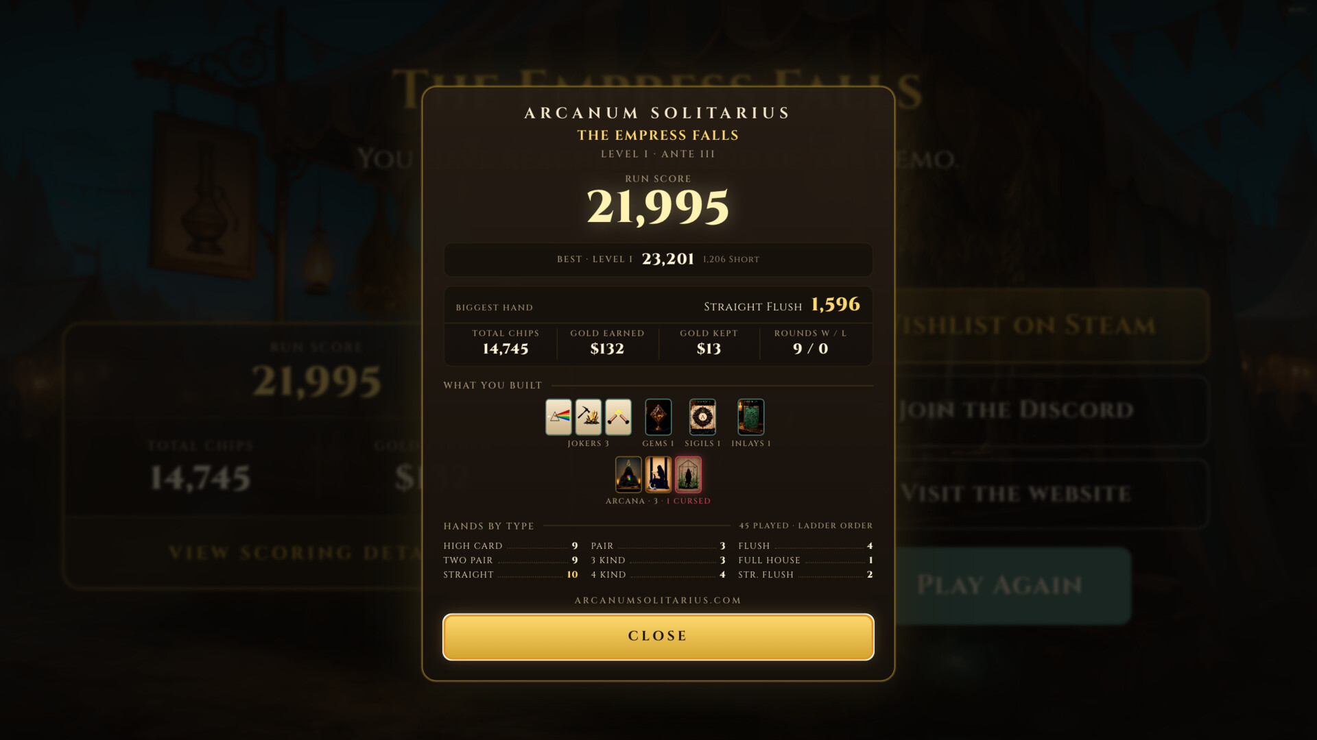 Screenshot 8 for Arcanum Solitarius Demo
