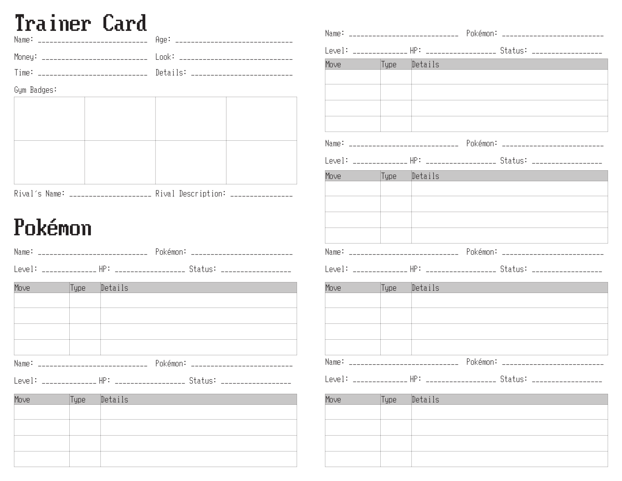 Screenshot 4 for Pokémon: Pallet to Pewter Version (TTRPG)