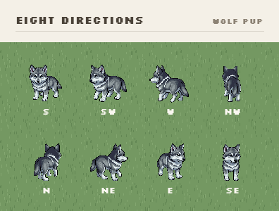 Pets & Companions: 12 Animated Pixel Art Animal Companions by GegX