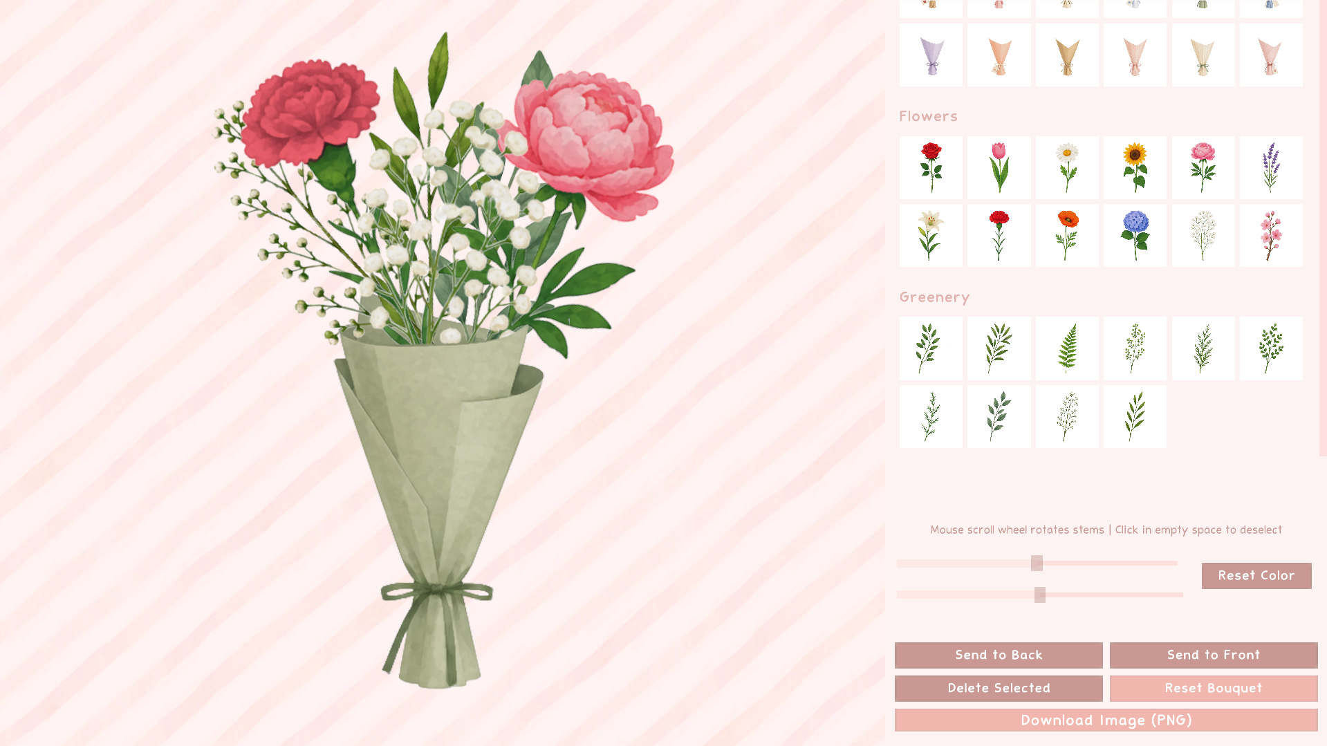 Screenshot 2 for Alexandra's Bouquet Builder