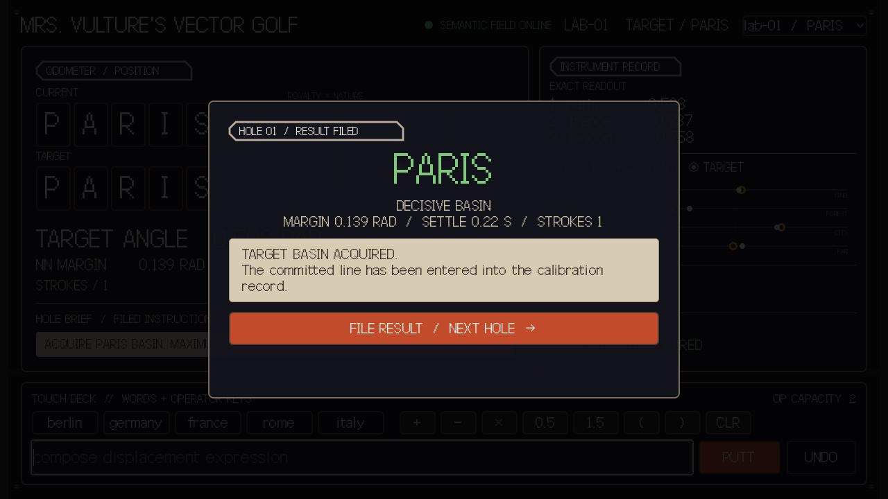 Screenshot 3 for Mrs. Vulture's Vector Golf