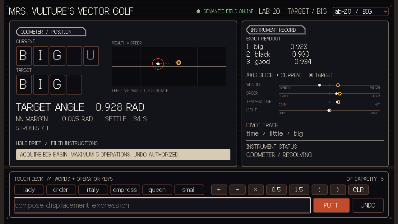 Screenshot 2 for Mrs. Vulture's Vector Golf