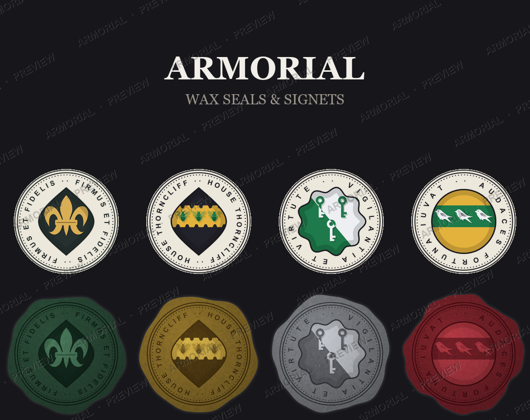 Redrawn Version 1.3: redrawn charges and fixes - Armorial - Wax Seals & Signets ...