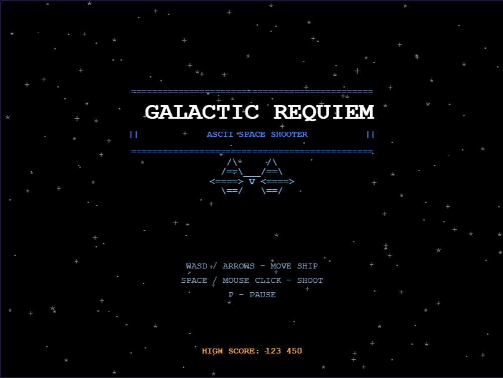Screenshot 2 for GALACTIC REQUIEM ASCII Edition