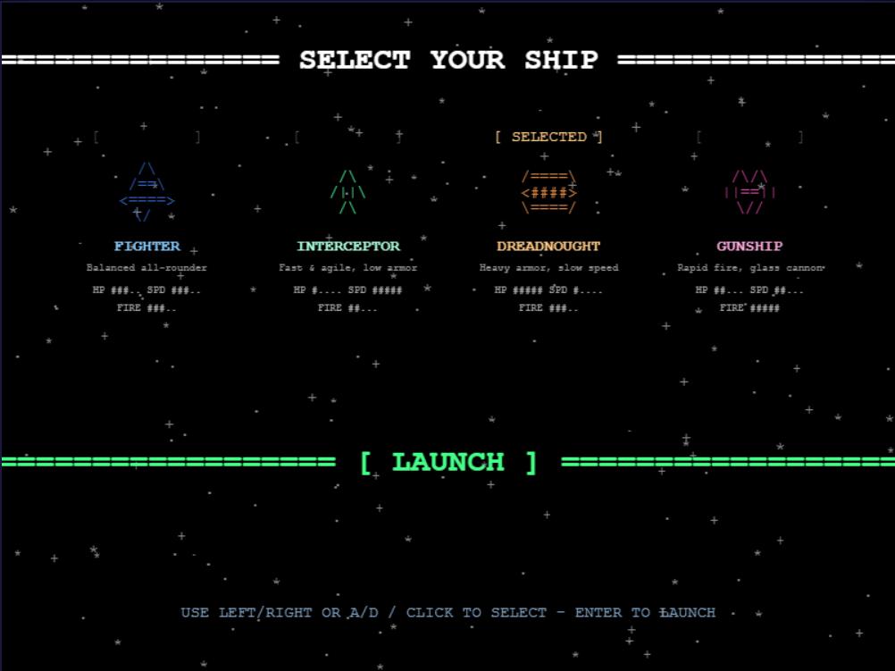 Screenshot 3 for GALACTIC REQUIEM ASCII Edition