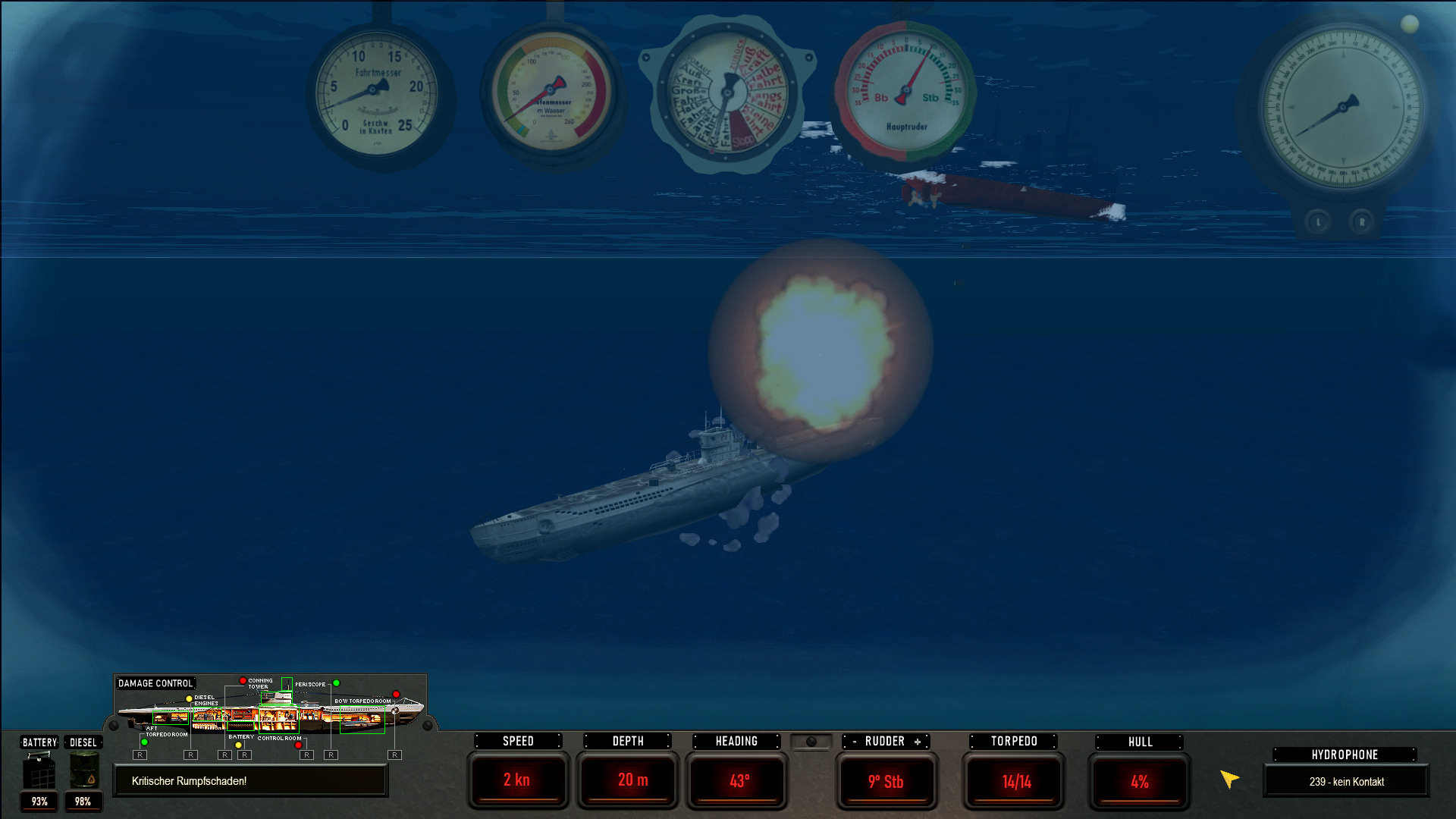 Screenshot 3 for Silent Fathom Submarine Action Simulator