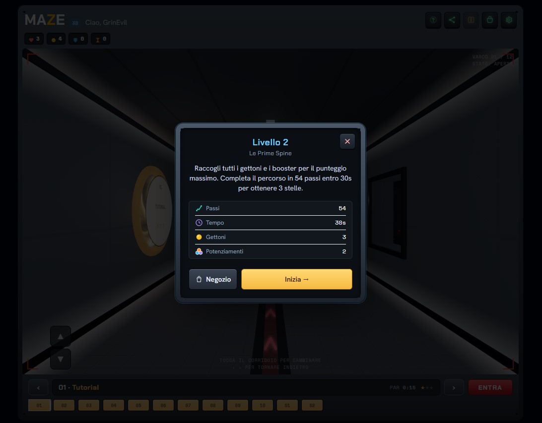 Screenshot 5 for Maze 3D — a turn-based puzzle maze