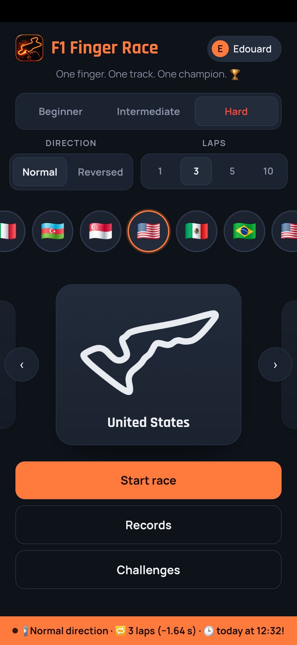 Screenshot 2 for F1 Finger Race
