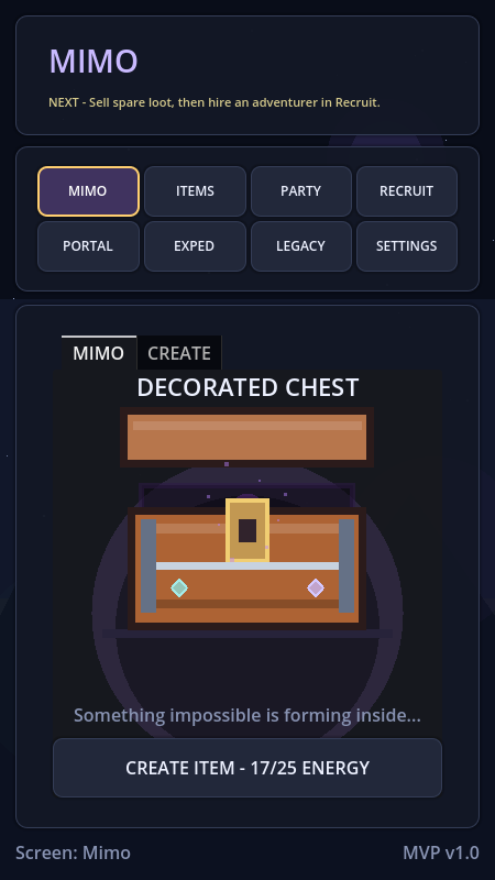Screenshot 2 for Mimo: Lootbox Idle RPG