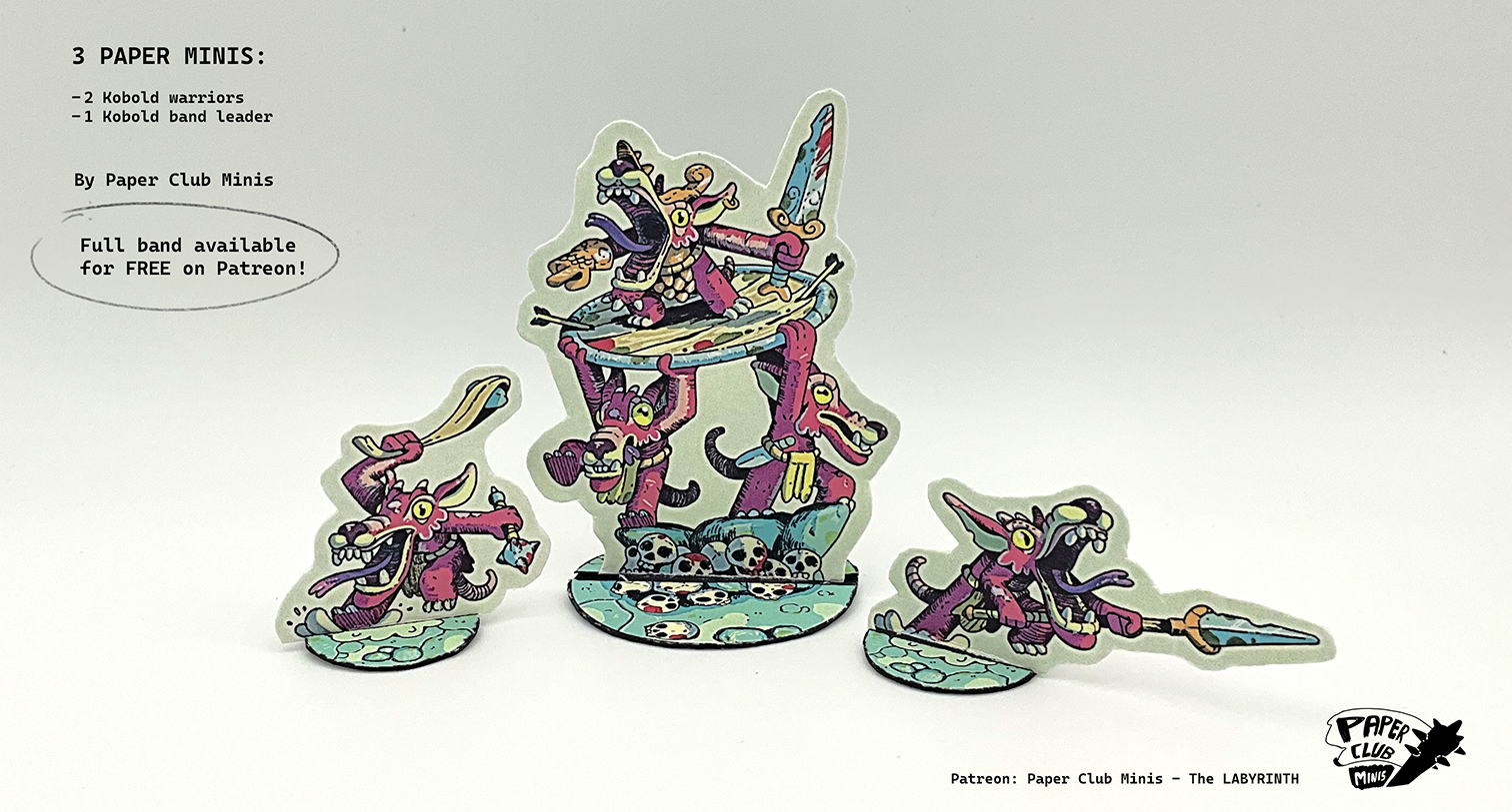 Screenshot 2 for 3 Kobold Paper Minis - FREE