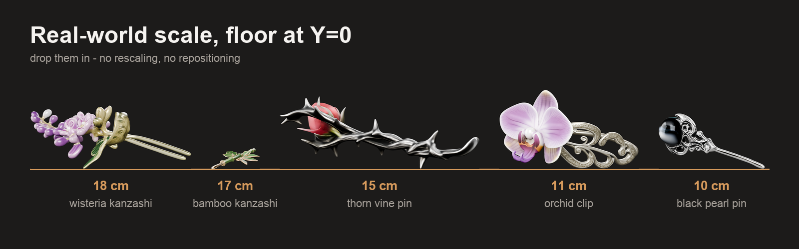 Ｑueen様　order髪飾り Ornate Hair Ornament Pack Vol.3 — 33 Kanzashi, Combs & Pins by