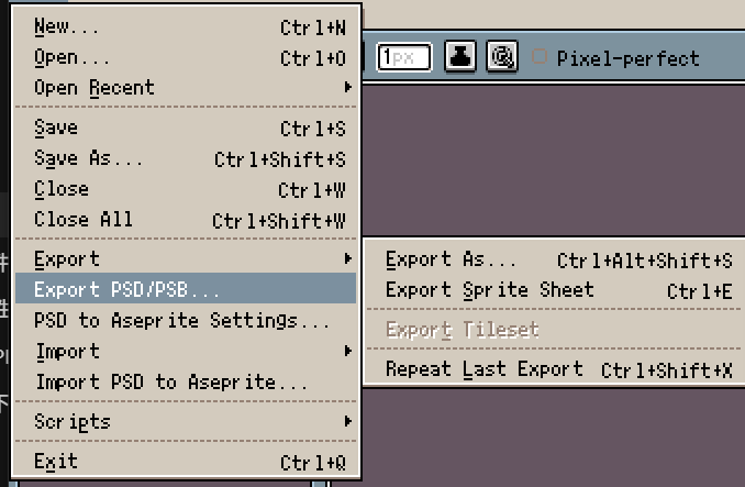 Screenshot 4 for Aseprite PSD support