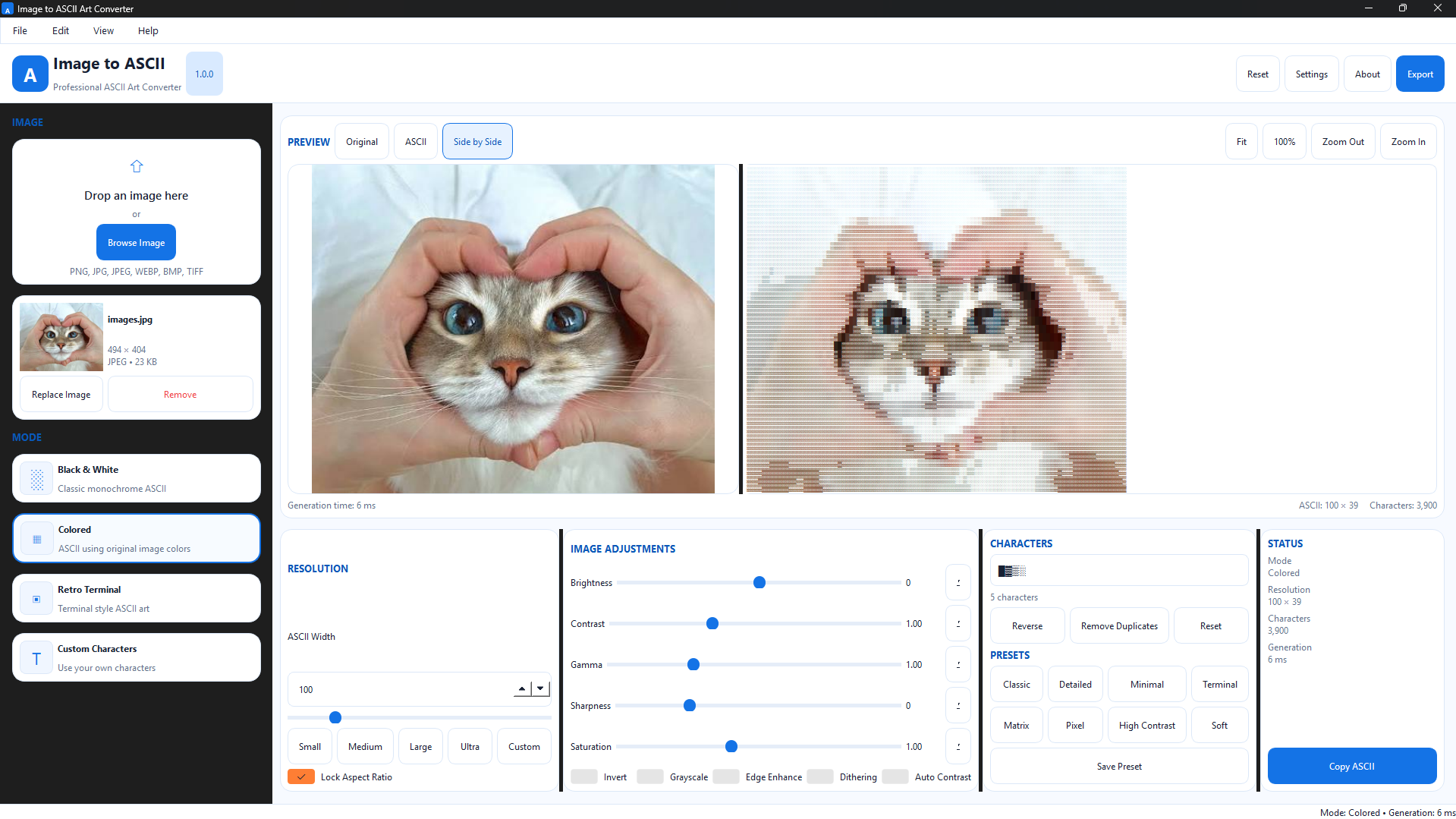 Screenshot 4 for Image to ASCII Art Converter