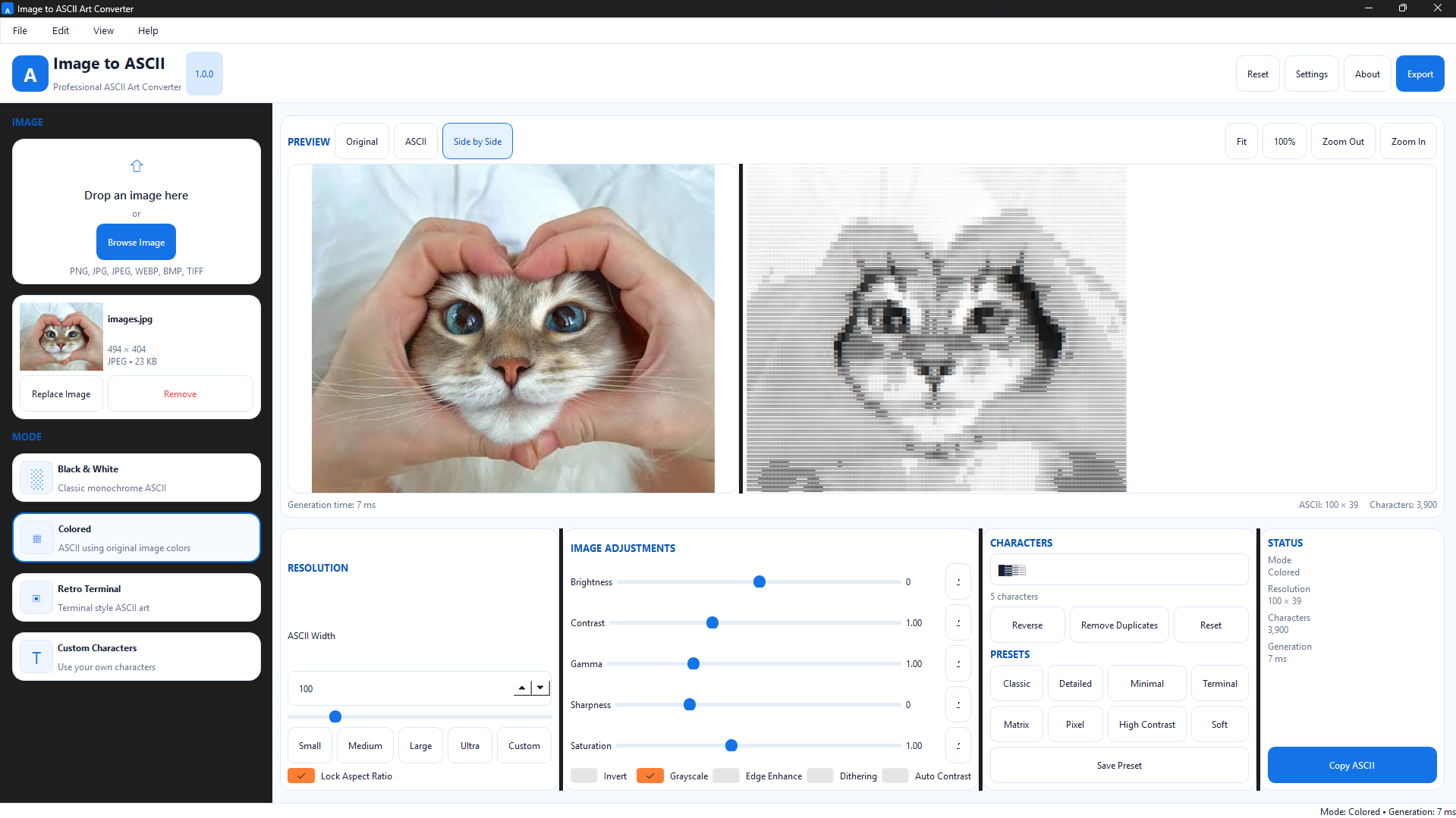 Screenshot 5 for Image to ASCII Art Converter
