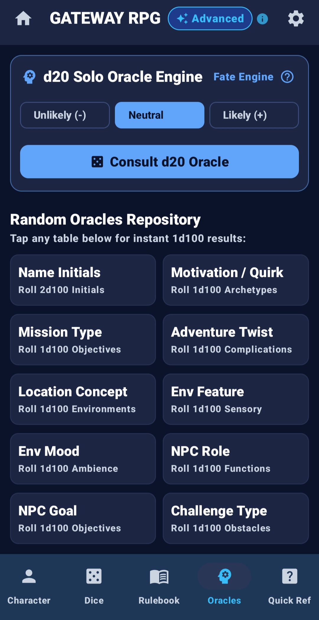 Screenshot 6 for GATEWAY RPG: Player Companion Android App