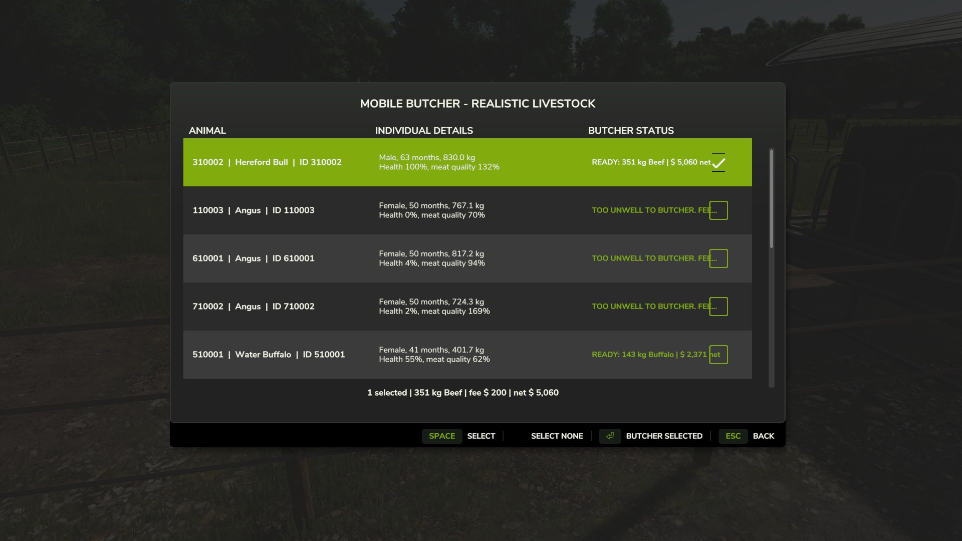 Screenshot 5 for FS25 Mobile Butcher - Realistic Livestock Version