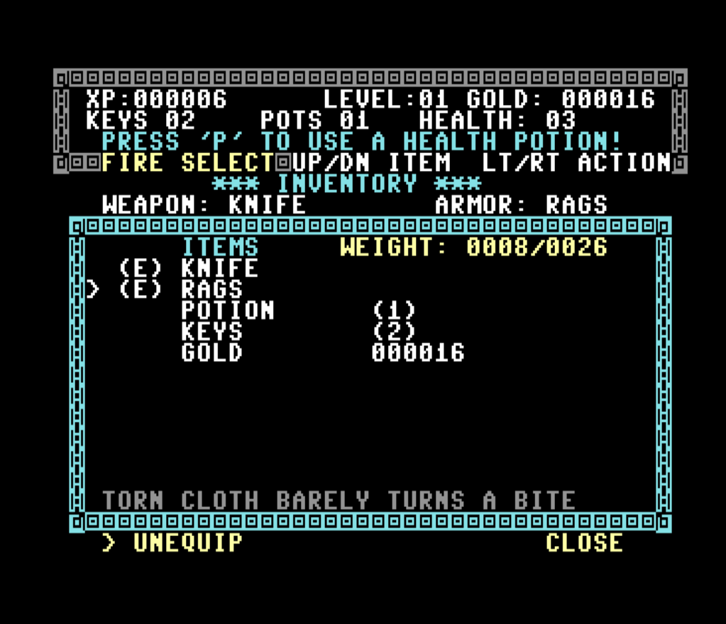 Screenshot 5 for Black Cave (Commodore 64)