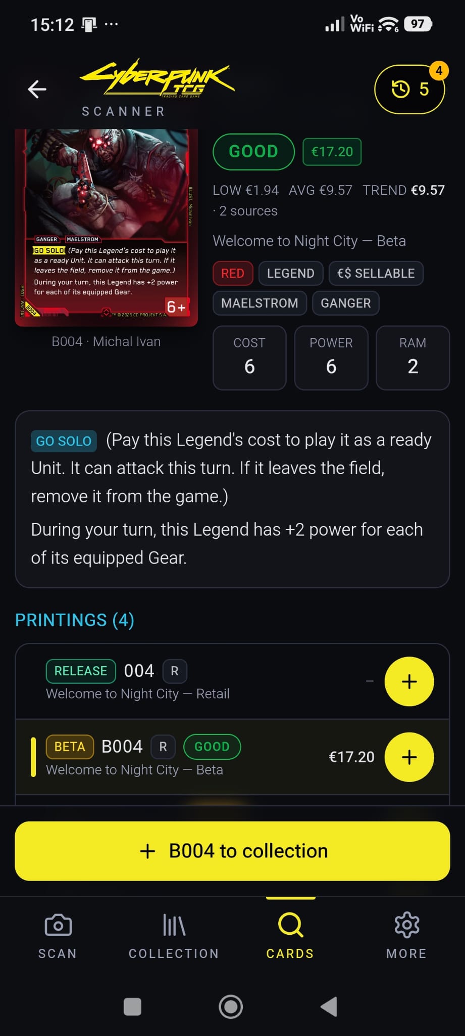 Screenshot 5 for Cyberpunk TCG - Scanner App