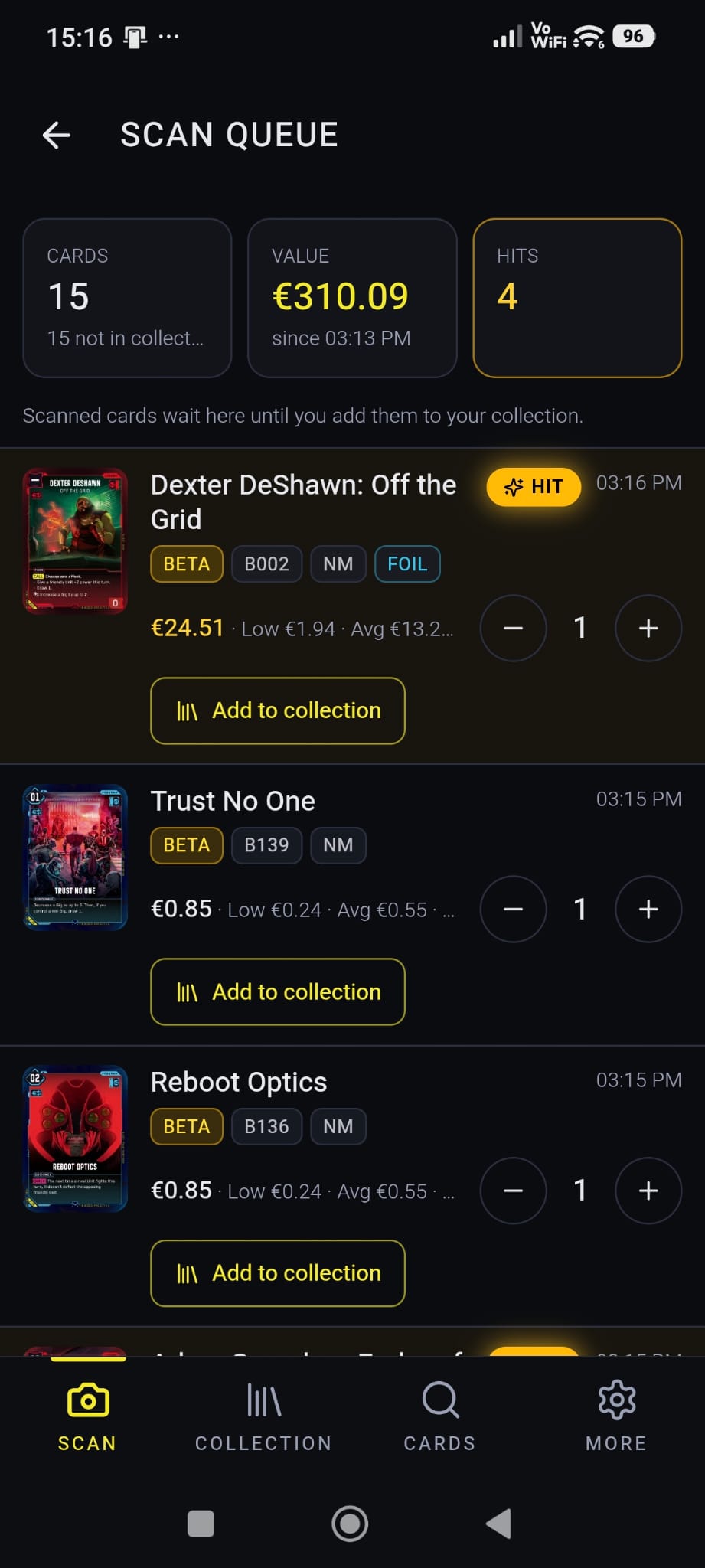 Screenshot 3 for Cyberpunk TCG - Scanner App