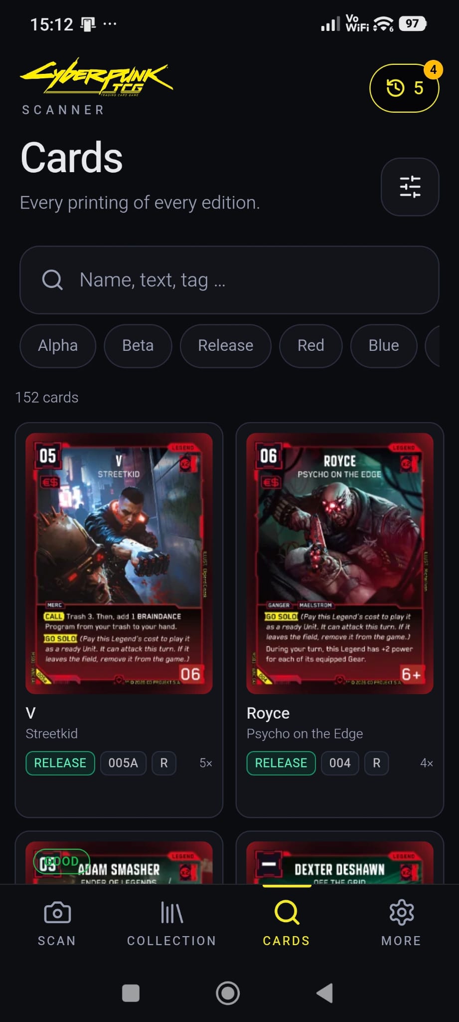 Screenshot 4 for Cyberpunk TCG - Scanner App