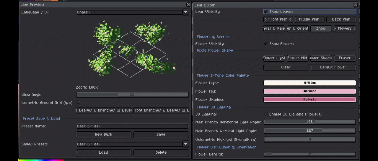 Screenshot 3 for Isometric Bush Generator for Aseprite