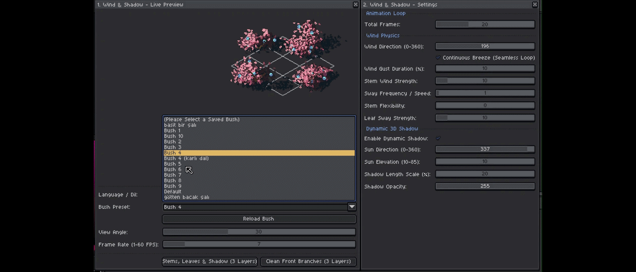 Screenshot 8 for Isometric Bush Generator for Aseprite