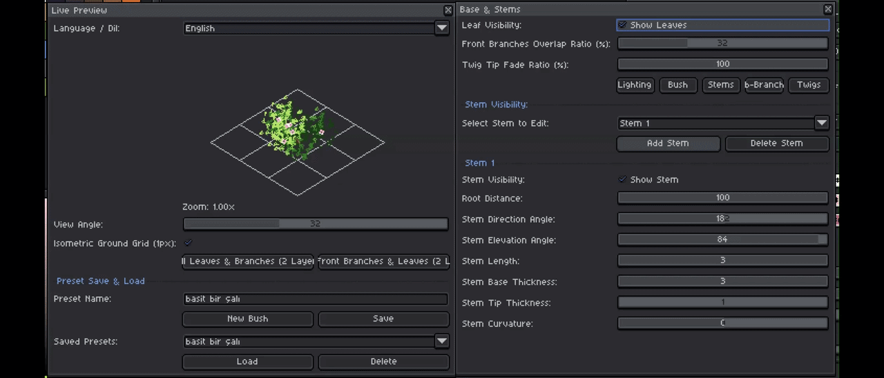 Screenshot 5 for Isometric Bush Generator for Aseprite
