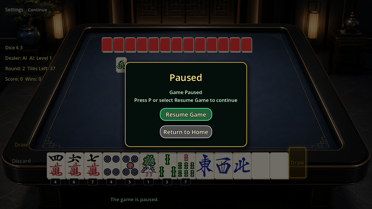 Screenshot 6 for Chinese Two-Player Mahjong | 欢乐二人麻将 — Windows Edition