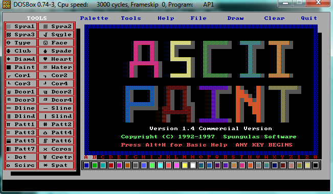 Screenshot 2 for ASCII Paint - Retro painting - Need DOS Box