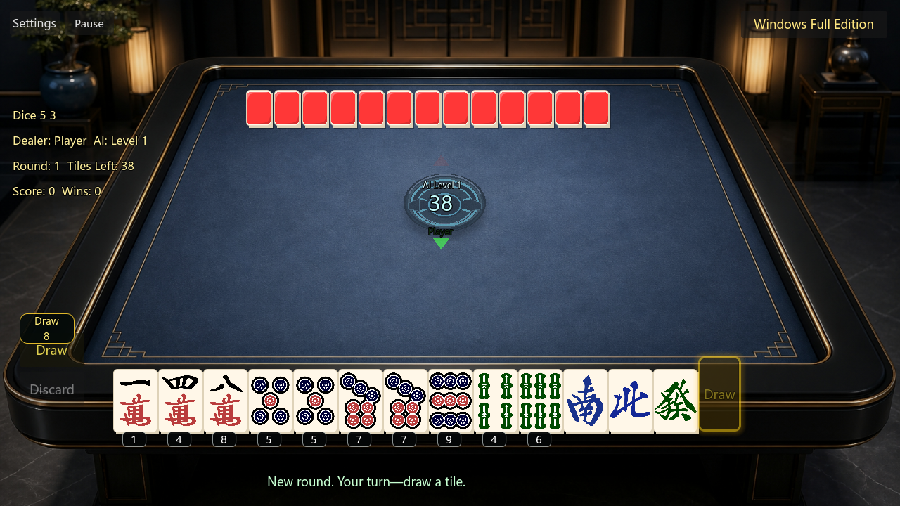 Screenshot 9 for Chinese Two-Player Mahjong – Free Web Trial | 欢乐二人麻将试玩版