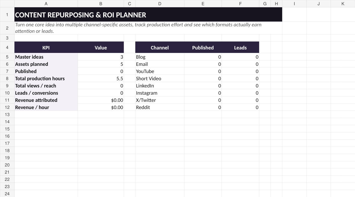 Screenshot 2 for Creator Planner Bundle — 4 Workbooks