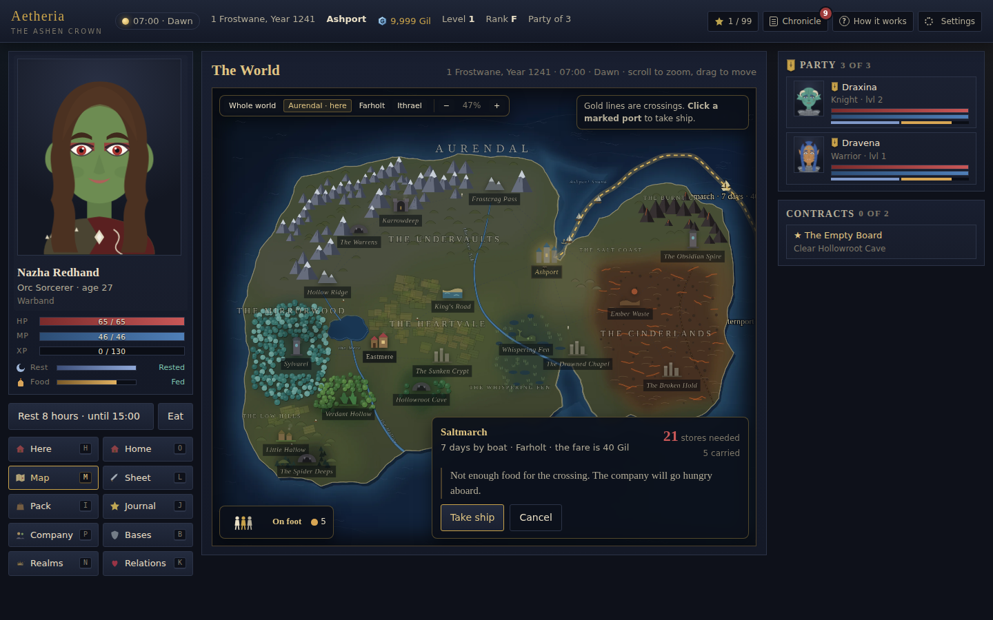 Screenshot 2 for Aetheria: The Ashen Crown